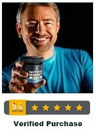 Customer photo holding a Nitric Boost tub